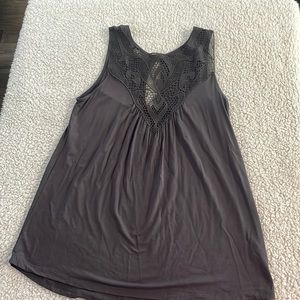 Gray medium crochet top tank top